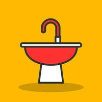 Washbasin Vector Icon Design