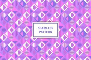 Vector geometric seamless pattern. Abstract graphic background with squares, lines, grid. Simple geo texture. Light pink and purple color. Ethnic style ornament. Repeat vintage design for decor, print