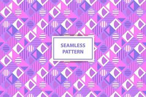 Vector geometric seamless pattern. Abstract graphic background with squares, lines, grid. Simple geo texture. Light pink and purple color. Ethnic style ornament. Repeat vintage design for decor, print