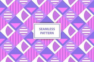 Vector geometric seamless pattern. Abstract graphic background with squares, lines, grid. Simple geo texture. Light pink and purple color. Ethnic style ornament. Repeat vintage design for decor, print