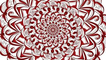 Illustration of a red and shadowed mandala motif background photo