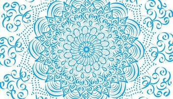 Illustration of blue mandala motif decoration photo