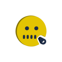 Face Zipper icon 3D png