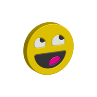 Happy Face Icon 3D png