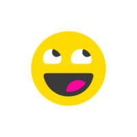 gelukkig gezicht kleurrijk icoon png