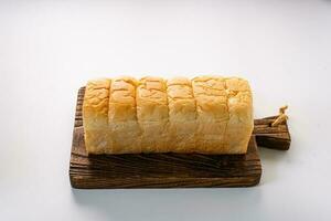 Fresh Baked brioche soft and fluffy bun white Bread or milk bread. isolated white background photo