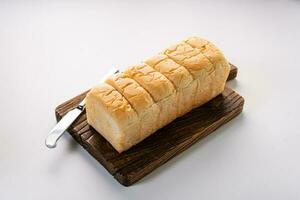 Fresh Baked brioche soft and fluffy bun white Bread or milk bread. isolated white background photo