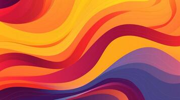 , The abstract wallpaper design features a combination of vibrant colours and futuristic lines that create a visually stunning graphic with a textured, light background. photo