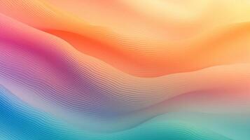 The abstract wallpaper design features a combination of vibrant colours and futuristic lines that create a visually stunning graphic with a textured, light background. Generate AI. photo