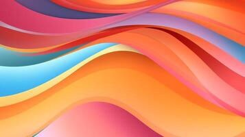 , The abstract wallpaper design features a combination of vibrant colours and futuristic lines that create a visually stunning graphic with a textured, light background. photo