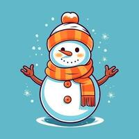 , Snowman winter concept. The friendly snowman in the clipart brings a fun and lighthearted vibe to the presentation, making everyone smile and creating a comic atmosphere that adds joy. photo