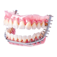 umano dente typodont odontoiatria mascella, dentale modello, odontoiatria, dentale bretelle, dente generativo ai png