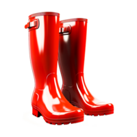 Wellington bota zapato Moda accesorio, grande rojo botas, botas, accesorios, al aire libre zapato generativo ai png