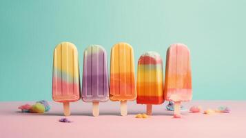 colorful ice popsicle photo