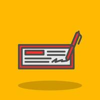 Cheque Vector Icon Design