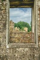 The old ruines of the town Oradour-sur-Glane in France. photo