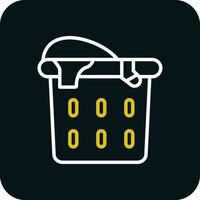 Laundry basket Vector Icon Design