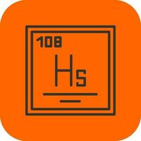 Hassium Vector Icon Design