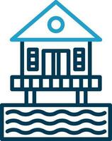 Beach hut Vector Icon Design