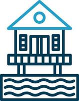 Beach hut Vector Icon Design