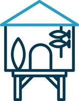 Beach hut Vector Icon Design