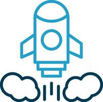 Rocket launch Vector Icon Design