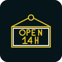 Opening hours Vector Icon Design