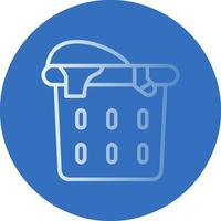 Laundry basket Vector Icon Design