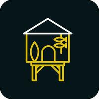 Beach hut Vector Icon Design