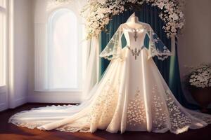 A beautiful wedding dress. Discover the Perfect Wedding Dress for Your Unforgettable Day. photo