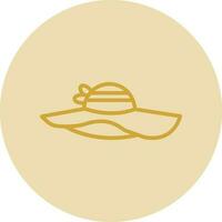 Sun hat Vector Icon Design