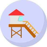 Lifeguard tower Vector Icon Design