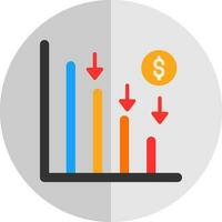 Line chart Vector Icon Design