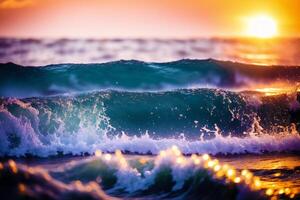 Summer concept. The Dance of Ocean Waves. Eternal Symphony of the sea. photo