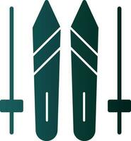 Ski sticks Vector Icon Design