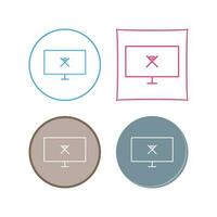 Unique Disconnected Network Vector Icon