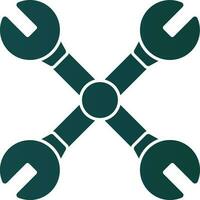 Cross wrench Vector Icon Design