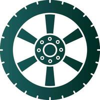 Alloy wheel Vector Icon Design