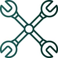 Cross wrench Vector Icon Design