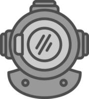 Diving helmet Vector Icon Design