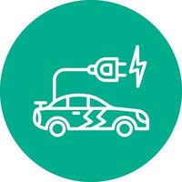 Electric car Vector Icon Design