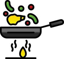 Stir fry Vector Icon Design