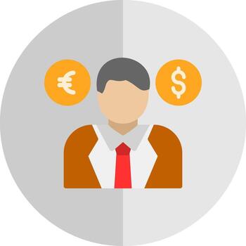 comerciante vector icono diseño