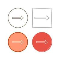 Unique Right Arrow Vector Icon