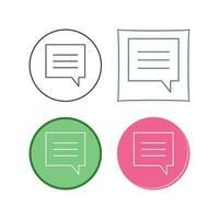 Unique Single Chat Bubble Vector Icon