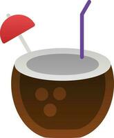 diseño de icono de vector de bebida de coco