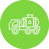 Oil tanker Vector Icon Design