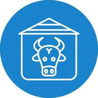 Cowshed Vector Icon Design