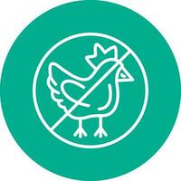 No chicken Vector Icon Design