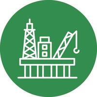 diseño de icono de vector de plataforma petrolera